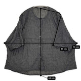 pot pourri ネアブラウス 定価17600円 ポプリ企画 16176 チェック ブラウス シャツ 25SS ブラック ホワイト レディース ポプリ【中古】5-0731S♪