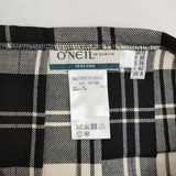 O'NEIL OF DUBLIN キルト ラップ タータンチェック ウール スカート ホワイト ブラック レディース オニールオブダブリン【中古】5-1022T∞