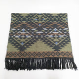 SM2 Samansa Mos2 大判 マフラー ストール カーキ ブルー レディース サマンサモスモス【中古】5-1111T◎