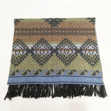 SM2 Samansa Mos2 大判 マフラー ストール カーキ ブルー レディース サマンサモスモス【中古】5-1111T◎