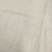 fog linen work リネン Vネック ストライプ 半袖Ｔシャツ カットソー ライトベージュ レディース フォグリネンワーク【中古】5-0809S♪