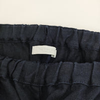 fog linen work リネン イージー テーパード パンツ ネイビー レディース フォグリネンワーク【中古】5-0905M♪