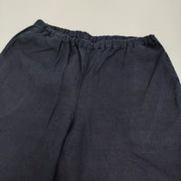 fog linen work リネン イージー テーパード パンツ ネイビー レディース フォグリネンワーク【中古】5-0905M♪