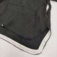 YARRA リネン Vネック 定価14800円 YR-64-004 ワンピース ブラック レディース ヤラ【中古】5-0905M♪