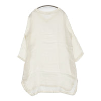 YARRA リネン Vネック 定価14800円 YR-64-004 ワンピース ホワイト レディース ヤラ【中古】5-0905M♪