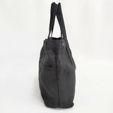 fog linen work リトアニア製 リネン キャンバス トートバッグ ブラック レディース フォグリネンワーク【中古】5-1015G∞