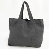 fog linen work リトアニア製 リネン キャンバス トートバッグ ブラック レディース フォグリネンワーク【中古】5-1015G∞
