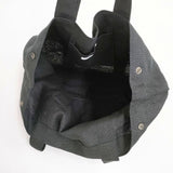 fog linen work リトアニア製 リネン キャンバス トートバッグ ブラック レディース フォグリネンワーク【中古】5-1015G∞