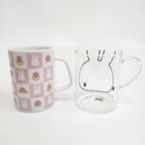 miffy ミッフィー 未使用品 フラワーナインチェマグカップ/耐熱マグ マグカップ ホワイト ピンク クリア レディース【中古】5-0915G◎