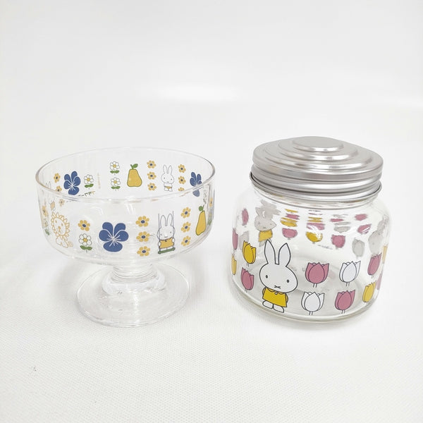 miffy ミッフィー 新品 キャンディポット/デザートグラスセット レトロポップ グラス クリア レディース【中古】5-0915G◎
