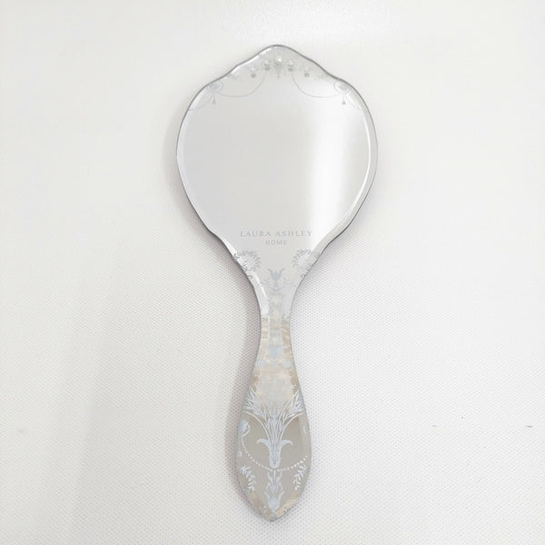Laura Ashley 新品 手鏡 ミラー ミラー ブラック ホワイト レディース ローラアシュレイ【中古】5-0915G◎