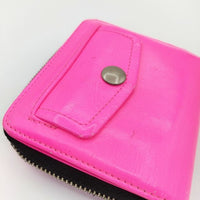 beautiful people neon color riders small zip purse 定価27500円 レザー 革 二つ折り財布 ピンク レディース ビューティフルピープル【中古】5-0910G∞