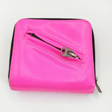 beautiful people neon color riders small zip purse 定価27500円 レザー 革 二つ折り財布 ピンク レディース ビューティフルピープル【中古】5-0910G∞