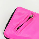beautiful people neon color riders small zip purse 定価27500円 レザー 革 二つ折り財布 ピンク レディース ビューティフルピープル【中古】5-0910G∞