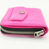 beautiful people neon color riders small zip purse 定価27500円 レザー 革 二つ折り財布 ピンク レディース ビューティフルピープル【中古】5-0910G∞
