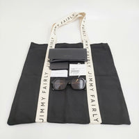 Jimmy Fairly ジミーフェアリー DARREN 定価26290円 UNISEX サングラス イエナ購入 トートバッグ付き 25SS ブラック ユニセックス【中古】5-0731G♪