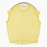 BEAUTY&YOUTH UNITED ARROWS シアーニットフレンチスリーブトップス ベスト イエロー レディース ビューティアンドユース【中古】5-0809S♪