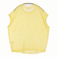BEAUTY&YOUTH UNITED ARROWS シアーニットフレンチスリーブトップス ベスト イエロー レディース ビューティアンドユース【中古】5-0809S♪