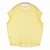 BEAUTY&YOUTH UNITED ARROWS シアーニットフレンチスリーブトップス ベスト イエロー レディース ビューティアンドユース【中古】5-0809S♪