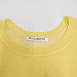BEAUTY&YOUTH UNITED ARROWS シアーニットフレンチスリーブトップス ベスト イエロー レディース ビューティアンドユース【中古】5-0809S♪