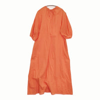 BEAUTY&YOUTH UNITED ARROWS コットンボイルギャザーボリューム6分袖ワンピース オレンジ レディース ビューティアンドユース【中古】5-0819S♪