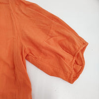 BEAUTY&YOUTH UNITED ARROWS コットンボイルギャザーボリューム6分袖ワンピース オレンジ レディース ビューティアンドユース【中古】5-0819S♪