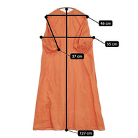 BEAUTY&YOUTH UNITED ARROWS コットンボイルギャザーボリューム6分袖ワンピース オレンジ レディース ビューティアンドユース【中古】5-0819S♪