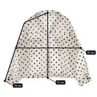 green label relaxing シアードットサファリシャツ 定8800円 開襟 アイボリー ブラック レディース グリーンレーベルリラクシング【中古】5-0819M♪