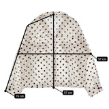 green label relaxing シアードットサファリシャツ 定8800円 開襟 アイボリー ブラック レディース グリーンレーベルリラクシング【中古】5-0819M♪