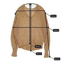 green label relaxing フリンジニットプルオーバーウォッシャブル 定価9900円 ベージュ レディース グリーンレーベルリラクシング【中古】5-0819M♪