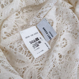 green label relaxing 総レース インナー付き フレンチスリーブ ワンピース ホワイト レディース グリーンレーベルリラクシング【中古】5-0809S♪