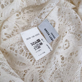 green label relaxing 総レース インナー付き フレンチスリーブ ワンピース ホワイト レディース グリーンレーベルリラクシング【中古】5-0809S♪
