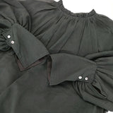 EMMEL REFINES コットン　ギャザードレス ワンピース ブラック レディース エメルリファインズ【中古】5-1105M∞