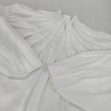 EMMEL REFINES タック シャーリング ブラウス シャツ ホワイト レディース エメルリファインズ【中古】5-1105M∞