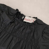 dahl’ia コットン シャーリング チュニック ワンピース ブラック レディース ダリア【中古】5-1105M∞