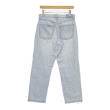 green label relaxing フリンジ カットオフ コットンリネン デニムパンツ ライトブルー レディース グリーンレーベルリラクシング【中古】5-1105G∞