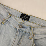 green label relaxing フリンジ カットオフ コットンリネン デニムパンツ ライトブルー レディース グリーンレーベルリラクシング【中古】5-1105G∞