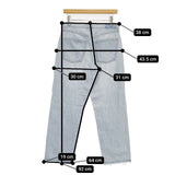 green label relaxing フリンジ カットオフ コットンリネン デニムパンツ ライトブルー レディース グリーンレーベルリラクシング【中古】5-1105G∞