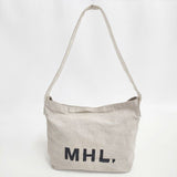 MHL. MHLロゴプリント ショルダーバッグ グレージュ レディース エムエイチエル【中古】5-1015G∞