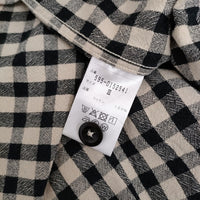 MHL. NATURAL COTTON GINGHAM サイズ3 定価19000円 595-0152541 半袖シャツ 20SS ブラック ベージュ レディース エムエイチエル【中古】5-0809S♪