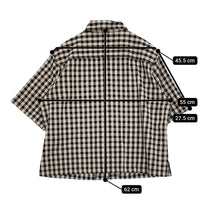 MHL. NATURAL COTTON GINGHAM サイズ3 定価19000円 595-0152541 半袖シャツ 20SS ブラック ベージュ レディース エムエイチエル【中古】5-0809S♪