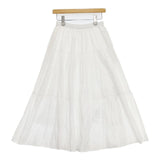 SM2 Samansa Mos2 コットン ティアード ロングスカート ホワイト レディース サマンサモスモス【中古】5-1105M∞