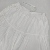 SM2 Samansa Mos2 コットン ティアード ロングスカート ホワイト レディース サマンサモスモス【中古】5-1105M∞