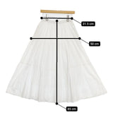 SM2 Samansa Mos2 コットン ティアード ロングスカート ホワイト レディース サマンサモスモス【中古】5-1105M∞