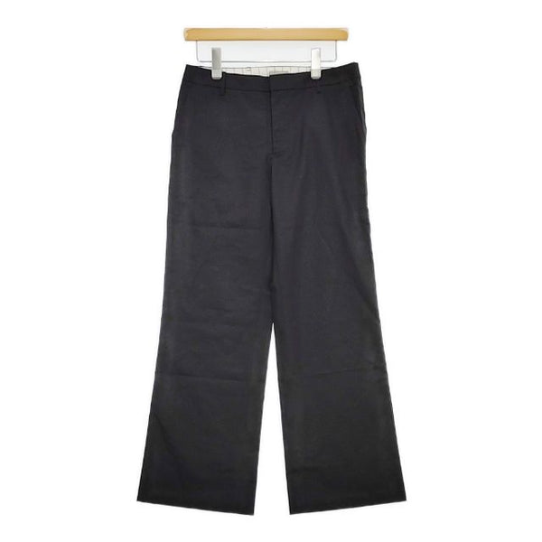 MARGARET HOWELL MHW0761 0368997 サマーウール スラックス ワイド パンツ ブラック レディース マーガレットハウエル【中古】5-1103G∞