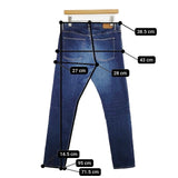 DMG 11-163C セルヴィッチワンウォッシュデニムパンツ ジーンズ デニムパンツ ブルー レディース ディーエムジー/ドミンゴ【中古】5-1103G∞