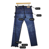 DMG 11-156A ダメージ加工 ジーンズ デニムパンツ ブルー レディース ディーエムジー/ドミンゴ【中古】5-1103G∞