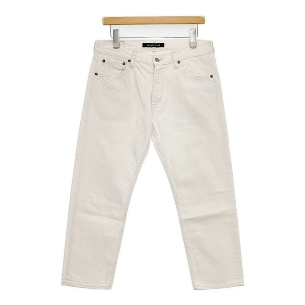 mizuiro-ind クロップドジーンズ デニムパンツ オフホワイト キナリ レディース ミズイロインド【中古】5-1103G∞