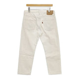 mizuiro-ind クロップドジーンズ デニムパンツ オフホワイト キナリ レディース ミズイロインド【中古】5-1103G∞