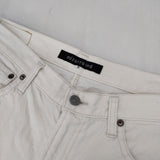 mizuiro-ind クロップドジーンズ デニムパンツ オフホワイト キナリ レディース ミズイロインド【中古】5-1103G∞